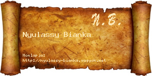 Nyulassy Bianka névjegykártya